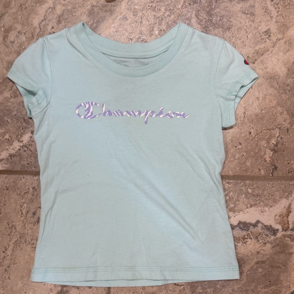 Used Size 3T Champions Light Blue Short Sleeve T-Shirt